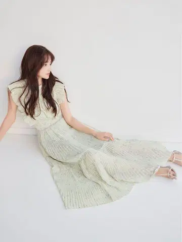 [ 사이즈0 ] SNIDEL Sustainable 프릴 원피스 민트