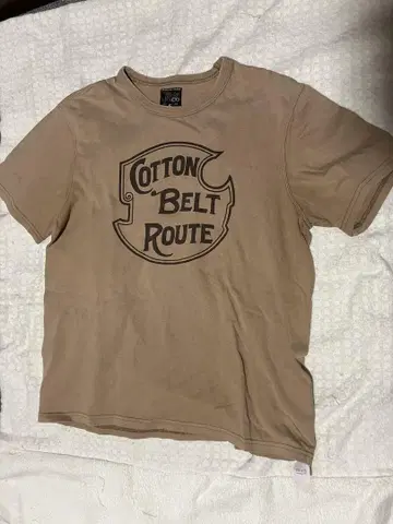 the 리얼 맥코이 COTTON BELT ROUTE T셔츠 베이지