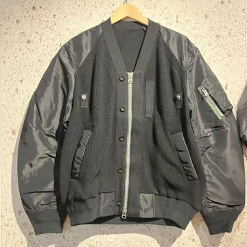 25SS SACAI Nylon Twill Knit Blouson 사카이