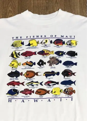 Lexington 렉싱턴 HAWAII 하와이 물고기 열대어 티셔츠