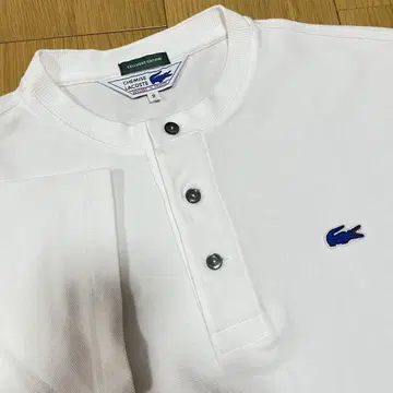 라코스테 헨리넥 티셔츠 SHIPS 별주 콜라보 파랑 와니 화이트
