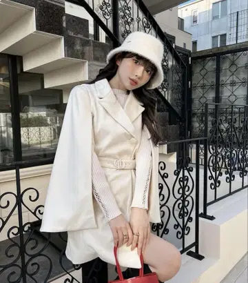 Darich 부클레 케이프 원피스 자켓