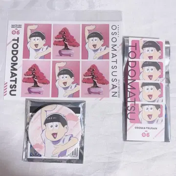 오소마츠상 셰 포즈 트레이딩 캔뱃지 증명사진풍 브로마이드