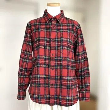 R&D.M.Co-올드 맨즈 테일러 울 타탄 체크 셔츠 빨간색