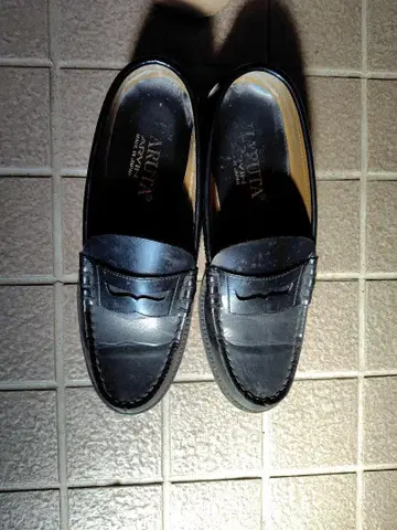 HARUTA 블랙 로퍼 27cm