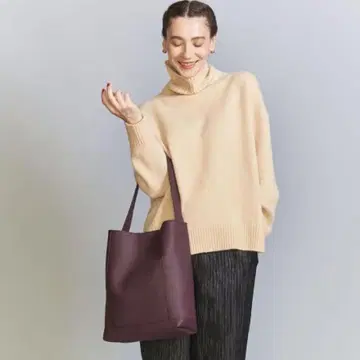 BEAUTY&YOUTH 소프트 패널 원 숄더백 와인 레드
