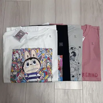 UNIQLO POPMART UT 라부부 유니클로 S 4매 세트
