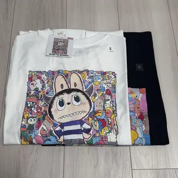 UNIQLO POPMART T셔츠 유니클로 S 2매 세트 라부부