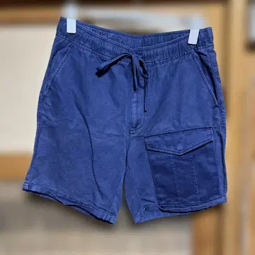 아르마니 익스체인지 A/X 린넨 네이비 숏 하프 팬츠 L