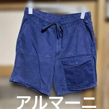 아르마니 익스체인지 A/X 린넨 네이비 숏 하프 팬츠 L