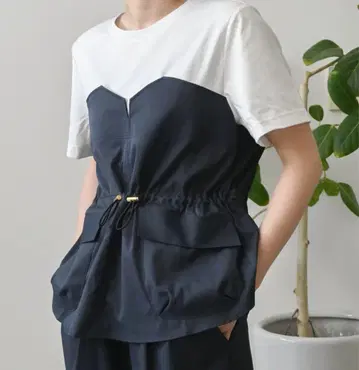 trois 트로와 뷔스티에 레이어드 풀오버