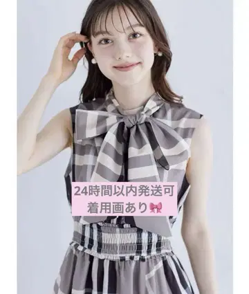 tocco closet 2WAY 리본 체크 원피스 (An MILLE
