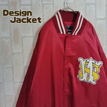 스웨거 스카잔 블루종 빨간색 와펜 자수