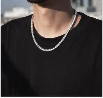 AVALANCHE 실버 테니스 목걸이