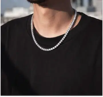 AVALANCHE 실버 테니스 목걸이