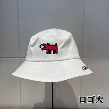 Keith Haring 키스 해링 버킷햇 도그  화이트