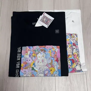 UNIQLO POPMART 티셔츠 유니클로 XL 2매 세트 라부부