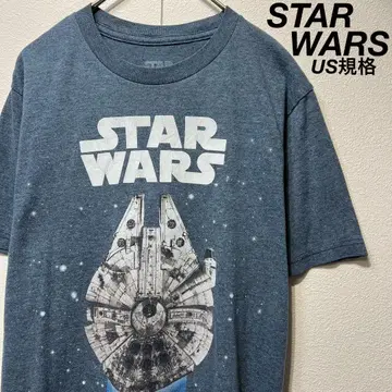 [ US 규격 ] 레어 STAR WARS 프린트 티셔츠 블루 파랑 S