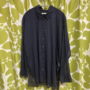plage fluffy sheer 셔츠 네이비