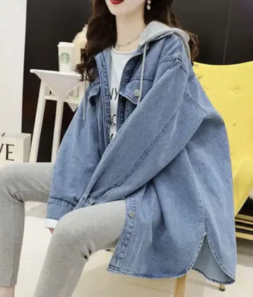 Miniministore 후드 데님 자켓 오버사이즈