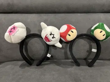 굼바와 버섯 머리띠 봉제 인형