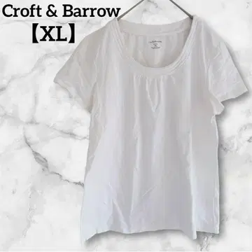 Croft & Barrow [ XL ] 화이트 T셔츠 심플 화이트 코튼