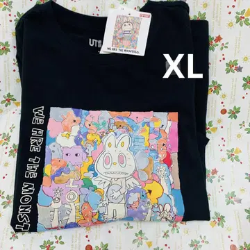 UNIQLO 유니클로 팝마트 라부부 T셔츠 XL 블랙