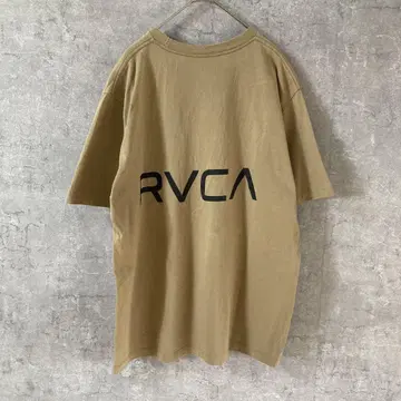 RVCA 루카 백 프린트 티셔츠 S 사이즈 베이지 반팔 카멜