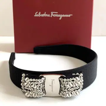 Ferragamo 페라가모 바라 리본 큐빅 머리띠