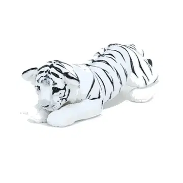 화이트 타이거 봉제 인형 귀여운 봉제 인형 전체 길이 약 40cm