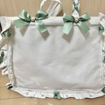 자카마트 이타백 a3 프릴 디자인 이타백용 토트백 톤 다운 민트