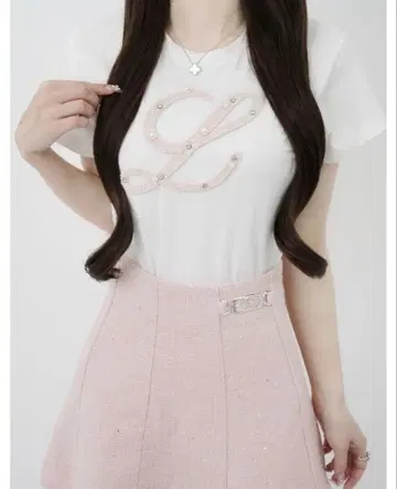 루미뇽 Lumignon tweed bijou lumi T 핑크