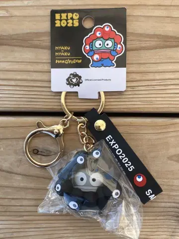 간사이 오사카 엑스포 한교동 검은 먘먘 산리오 입체 마스코트 키링