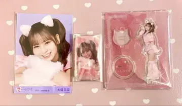 =LOVE 오오바 하나 고양이 의상 아크릴 스탠드 캔뱃지 브로마이드