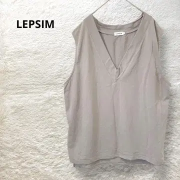렙심 LEPSIM V넥 맨투맨 베스트 그레이지 F 코튼 혼방