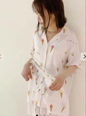 아이스 모티브 셔츠 룸웨어 반팔 젤라또피케 파자마