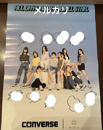 NiziU 친필 사인 포스터 CONVERSE