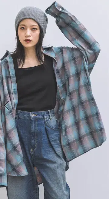 JEANASIS 체크 셔츠