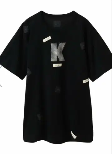 칼 헬무트 K 로고 아플리케 티셔츠