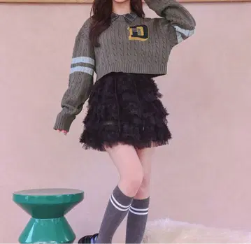 Darich 믹스 레이스 프릴 스커트 #Darich #다리치