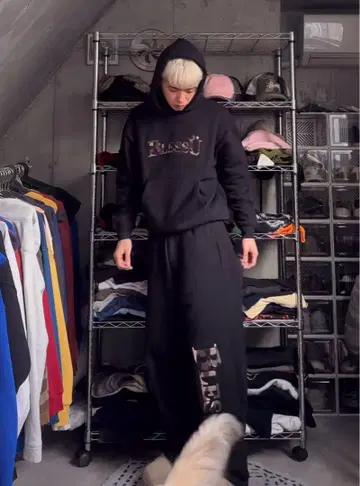 BlessU 카모플라쥬 로고 후드티