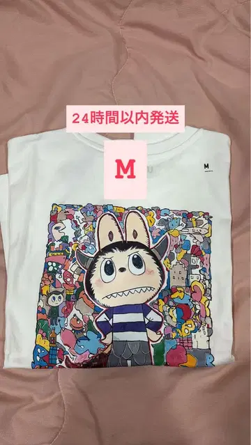 POP MART UT 화이트 T셔츠 M 사이즈