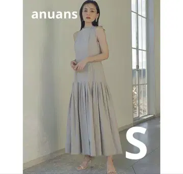 anuans 린넨 라이크 로우 개더 원피스