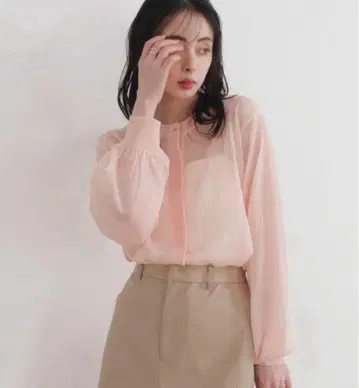 LIAN 시어 니트 가디건