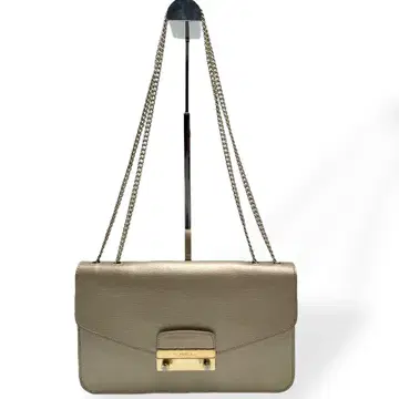 새상품급 FURLA 훌라 체인 숄더백 가죽 골드