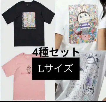 UNIQLO POPMART UT 러브부 유니클로 L 4매 세트