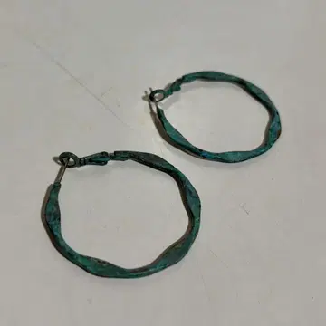 터콰이즈풍 후프 귀걸이
