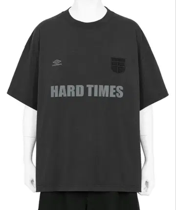 HARD TIMES TEE SHIRT WASHED BLACK UMBRO
