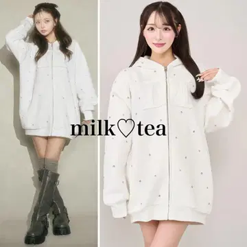 택 포함 새상품 다리치 DD 로고 비쥬 지퍼 후드티 화이트