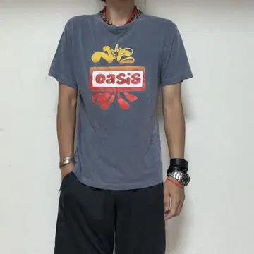 00s oasis 2009년 투어 밴딩 티셔츠 S 숏 기장